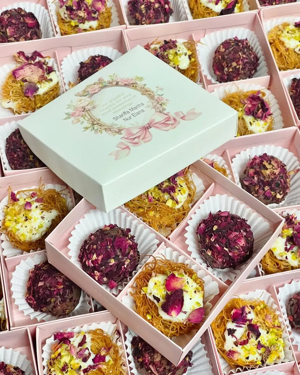 Wedding favours by Fainaz Milhan, 2024