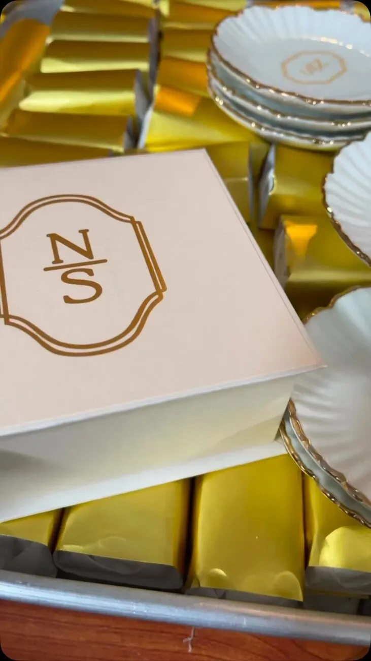Wedding favours by Fainaz Milhan, 2024