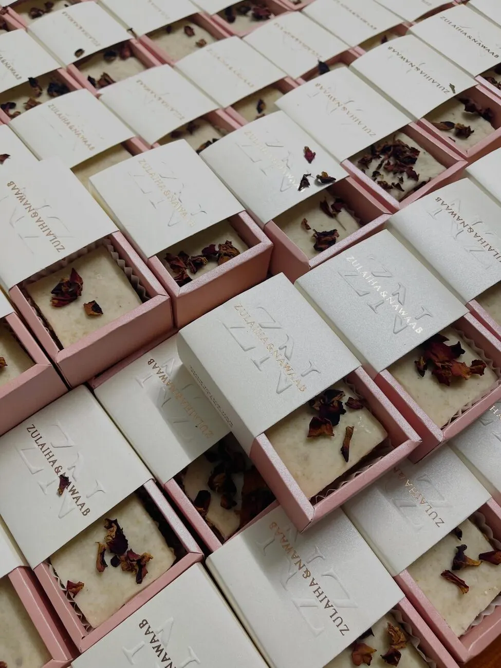 Wedding favours by Fainaz Milhan, 2026
