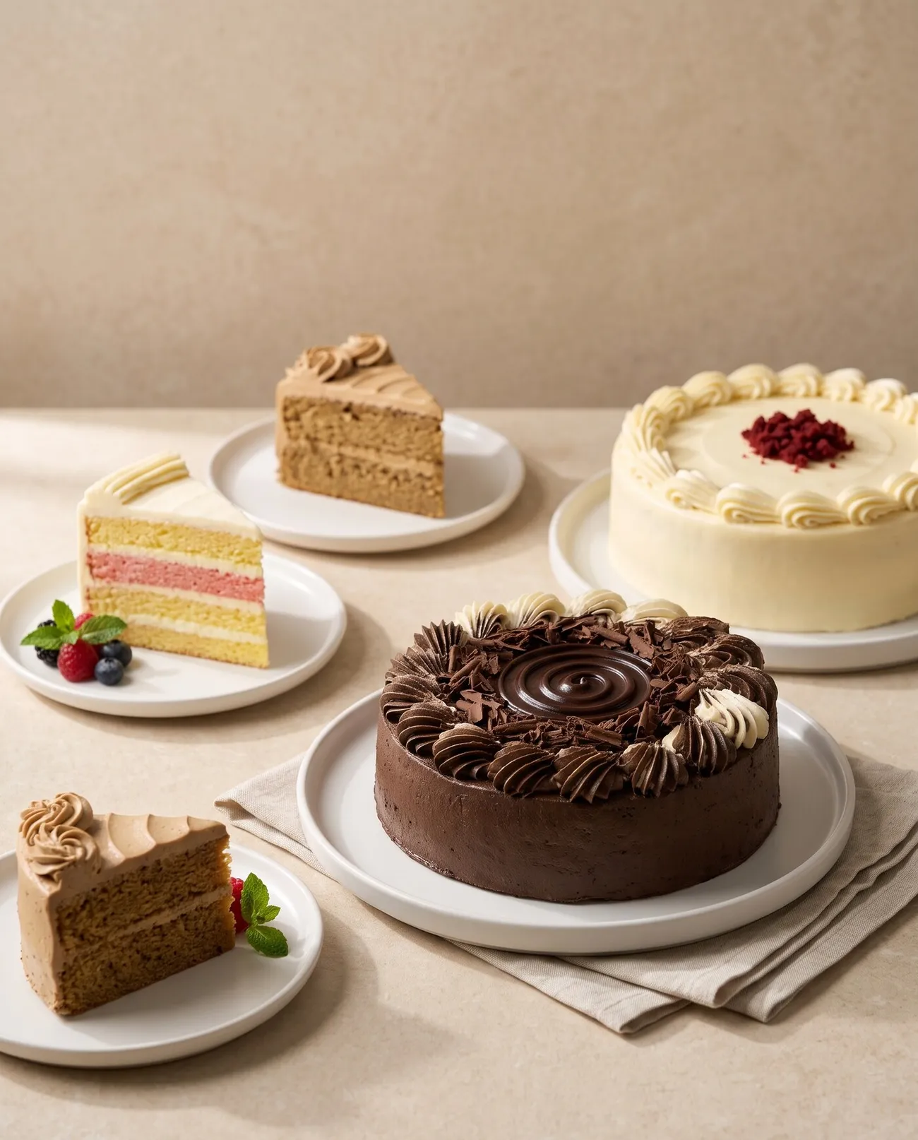 Basic Cakes Class: Our best-selling class: four classic cakes, mixed, baked and frosted in one day.