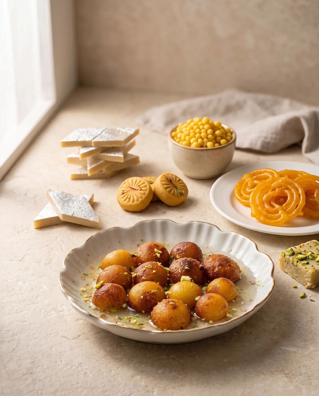 Indian Sweets Workshop: Six festive Indian sweets, made from scratch in one session.