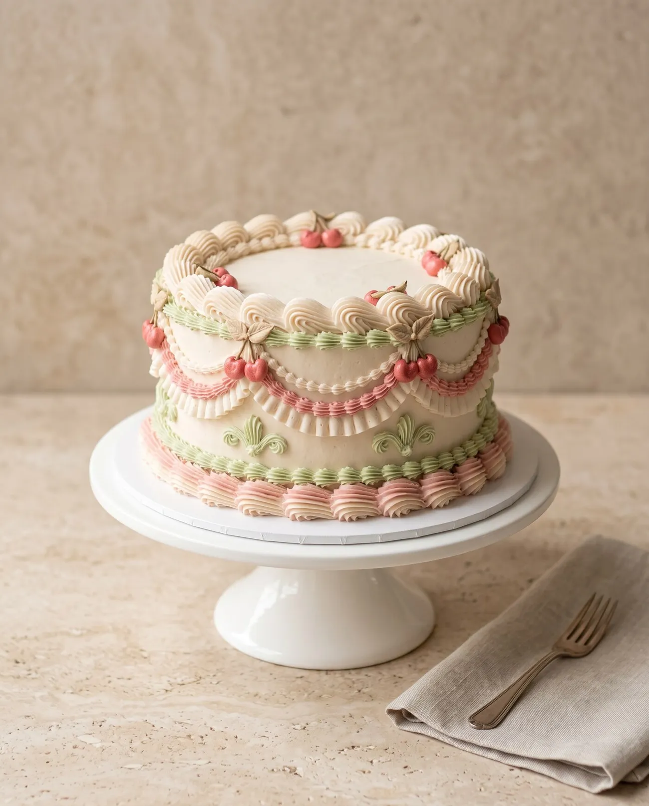 Lambeth Cake Masterclass: A hands-on session in Lambeth-style buttercream piping, stacking and decoration.